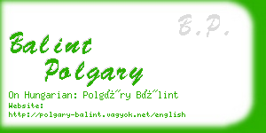 balint polgary business card